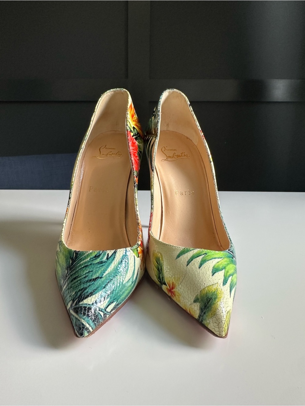 Christian Louboutin Tropical Floral Pointed Toe Pumps - Multicolor